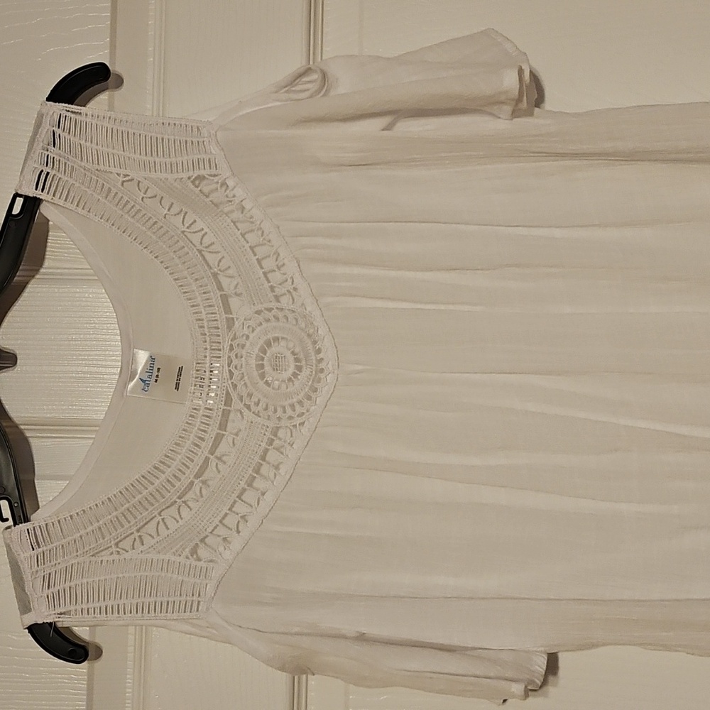 Catalina White Cold Shoulder Swim Cover-up